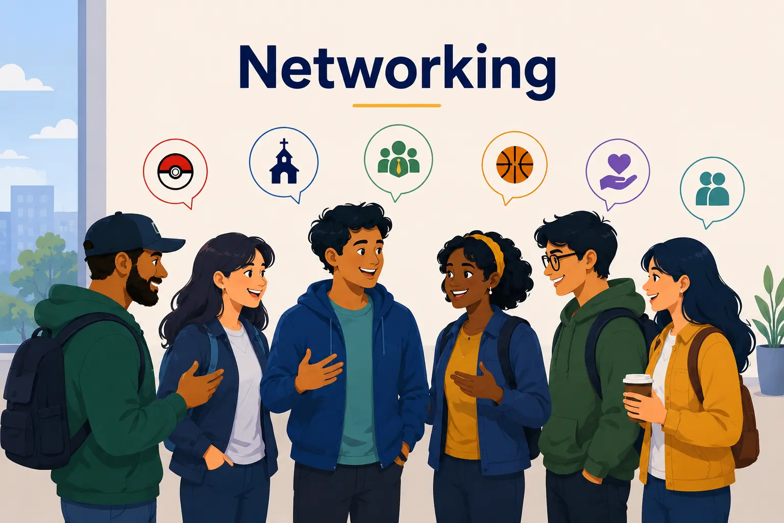 Professionals connecting and building relationships
